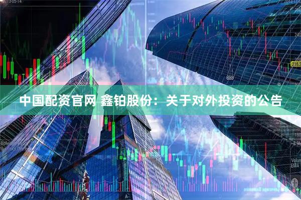 中国配资官网 鑫铂股份：关于对外投资的公告